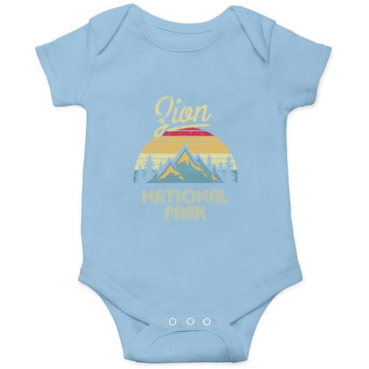 Vintage Retro Zion National Park Onesie