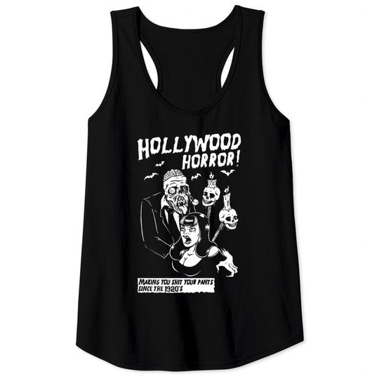 Horror Art Hollywood Horror Movies Psychobilly Pun Tank Tops