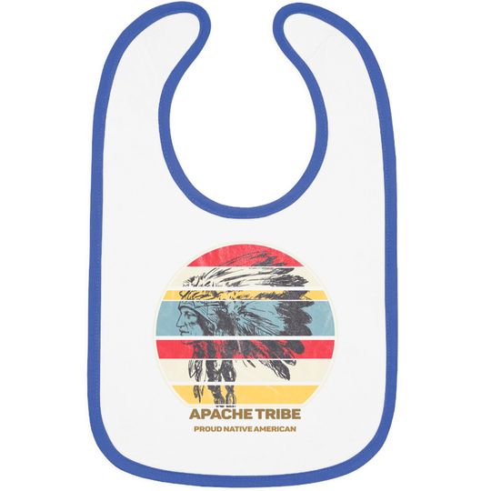 Apache Tribe Native American Indian Proud Retro Sunset - Apache - Bibs