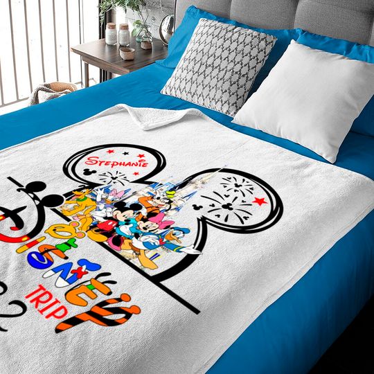 Personalized Disney trip 2022 Baby Blankets Family Matching, Vacation to Disneyworld