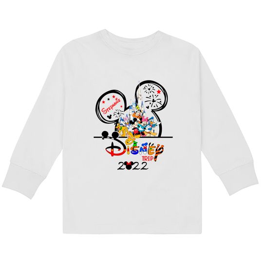 Personalized Disney trip 2022  Kids Long Sleeve T-Shirts Family Matching, Vacation to Disneyworld