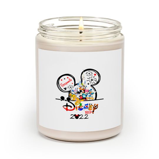 Personalized Disney trip 2022 Scented Candles Family Matching, Vacation to Disneyworld