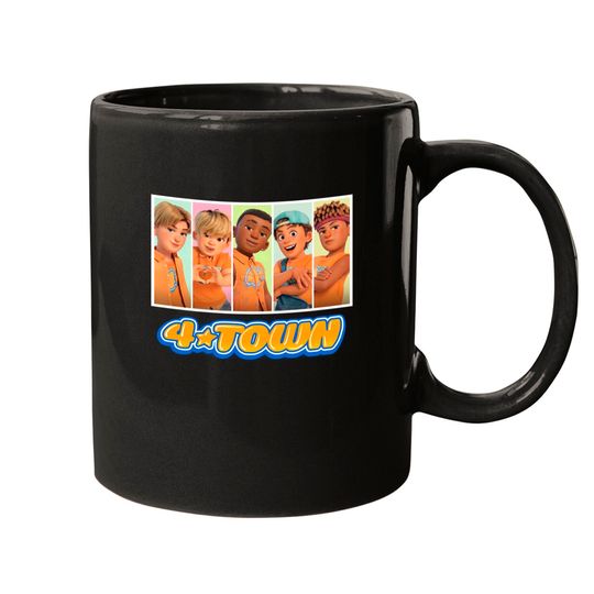 4 Town Turning Red Mugs, Disney Turning Red Mugs, Turning Red 4 Town Mugs, Turning red friends Mugs, Turning Red Boy Band Mugs