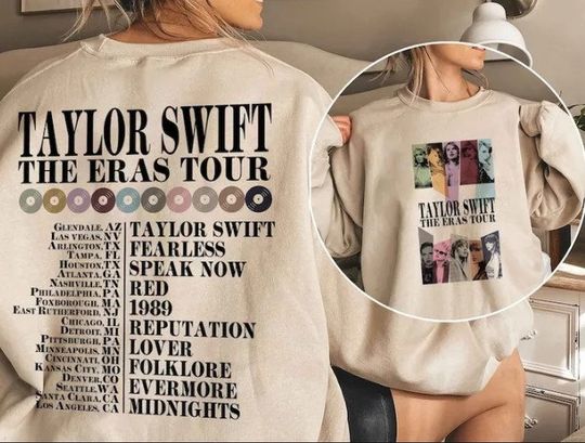 TS Eras Tour 2023 Sweatshirt, Vintage Eras Tour 2023 , Midnights Concert Shirt, Midnight Concert 2023 Shirt