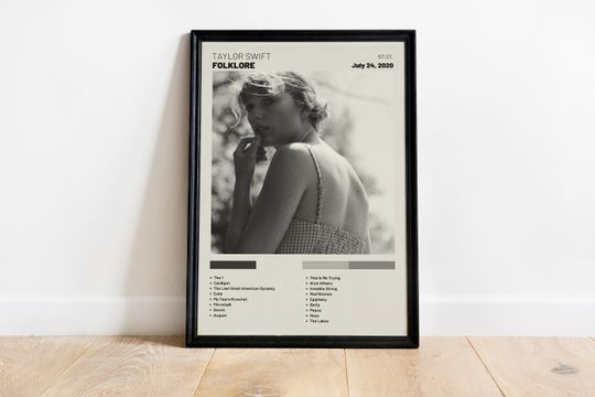 Discover Taylor Poster, Taylor Posters,  Folklore Poster, Album Cover Poster