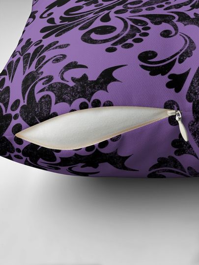 Skull Damask Pattern Pillow