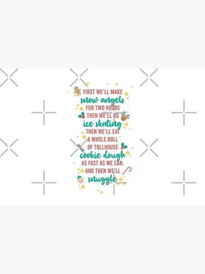 First We'll Make Snow Angels Bath Mat