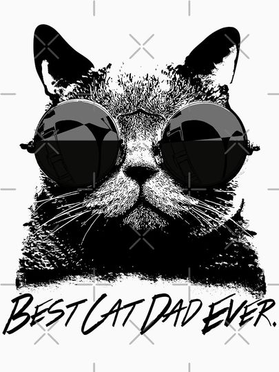 Vintage Best Cat Dad Ever T-Shirt Cat Daddy Father Classic T-Shirt