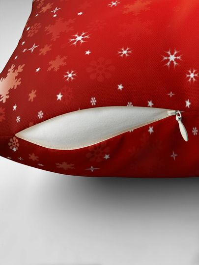 Red Christmas Design Pillow