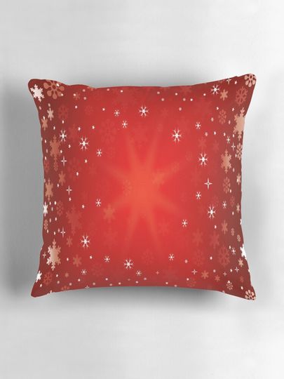 Red Christmas Design Pillow