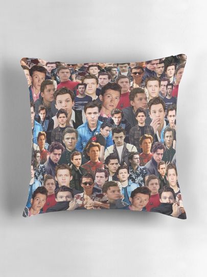 Tom Holland Collage Pillow