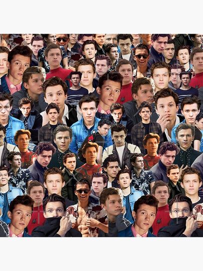 Tom Holland Collage Pillow