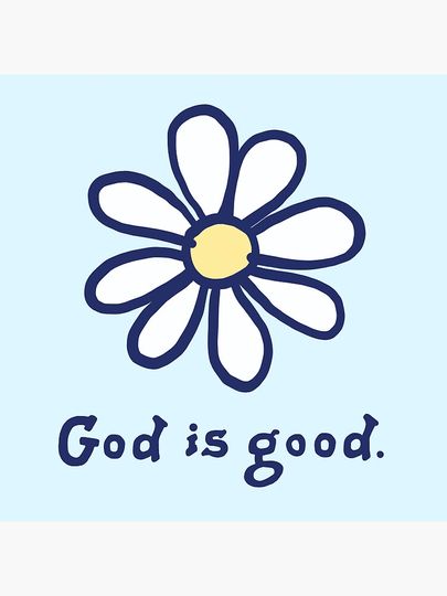 God is good Blue Sticker Sticker