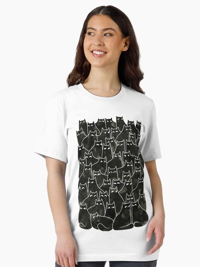 Suspicious Cats Casual T-Shirt for Men and Women