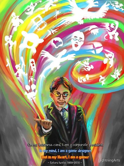 Satoru Iwata: Heart of a Gamer Premium Matte Vertical Poster