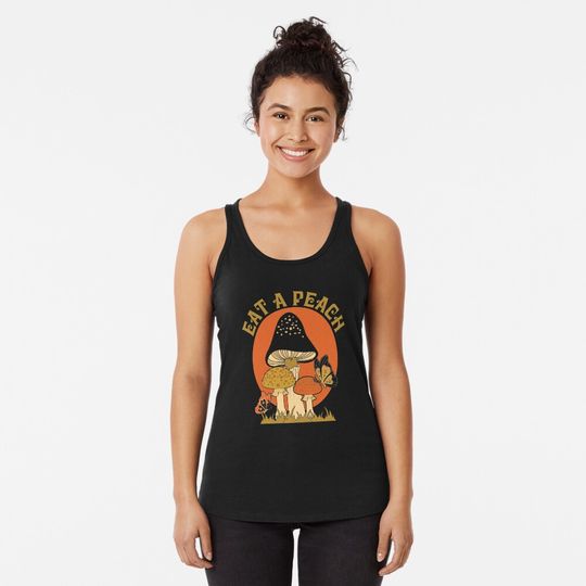 Eat a Peach Racerback Tank Top