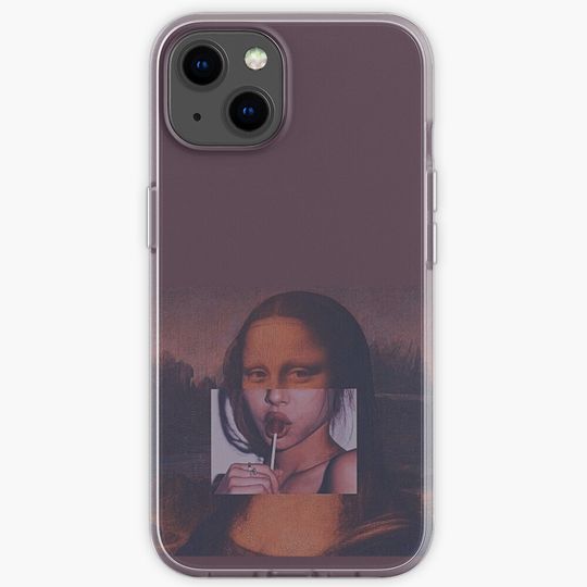 Mona Lisa Sucking Lollipop iPhone Case