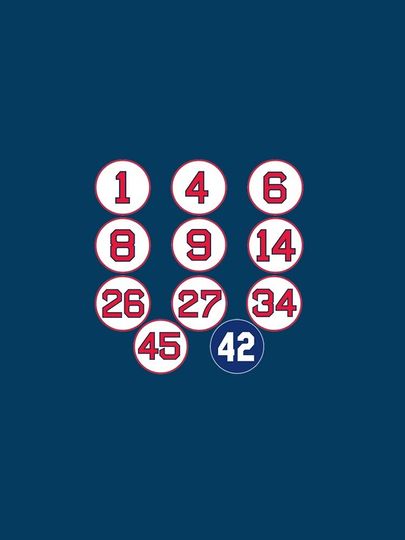 Sox Retired Numbers Boston Red Sox  iPhone Case