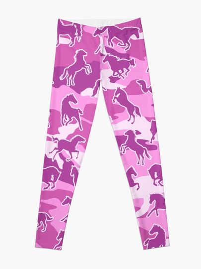Horse Camo PINK Leggings