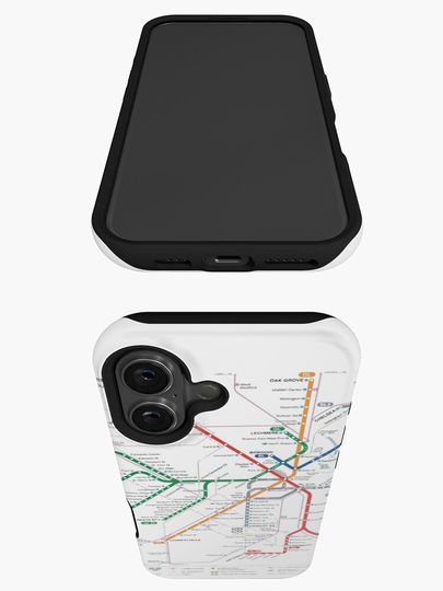 Boston MBTA Map iPhone Case