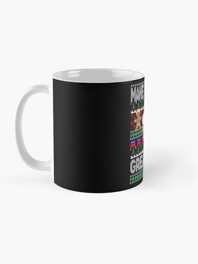 Trump Make Christmas Great Again Trump Ugly Sweater Design  Coffee Mug