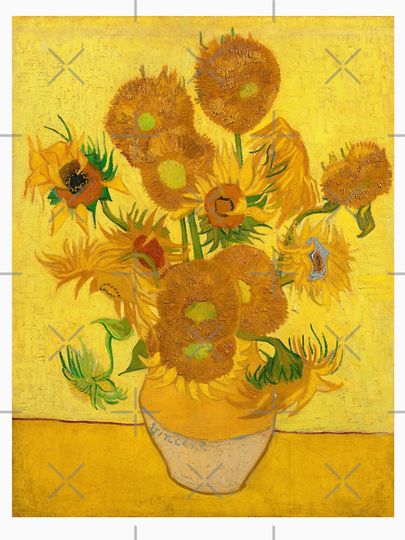 Vincent Van Gogh Sunflowers Famous Painting Yellow Sun Flowers Tank Top