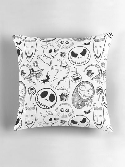 Nightmare before Christmas Pattern Pillow