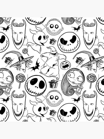 Nightmare before Christmas Pattern Pillow