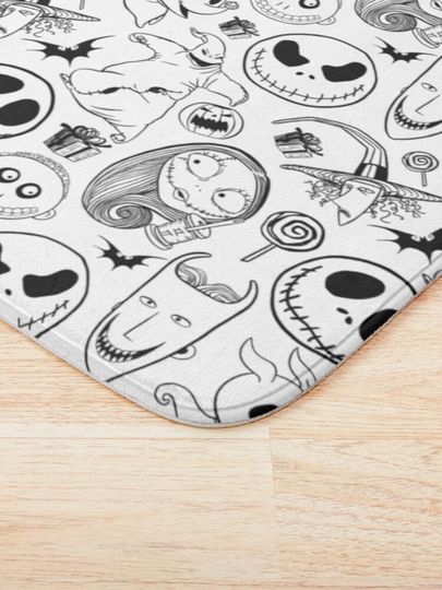 Nightmare before Christmas Pattern Bath Mat