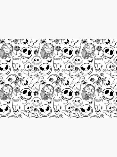 Nightmare before Christmas Pattern Bath Mat