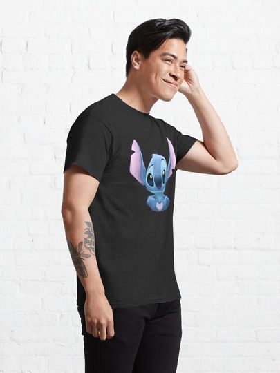Stitch Heart Classic T-Shirt, Disney Lilo Stitch Shirt
