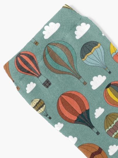 Vintage Hot Air Balloons Socks