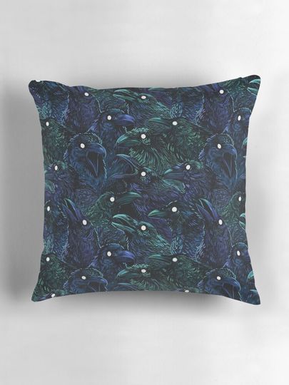 Raven pattern Pillow