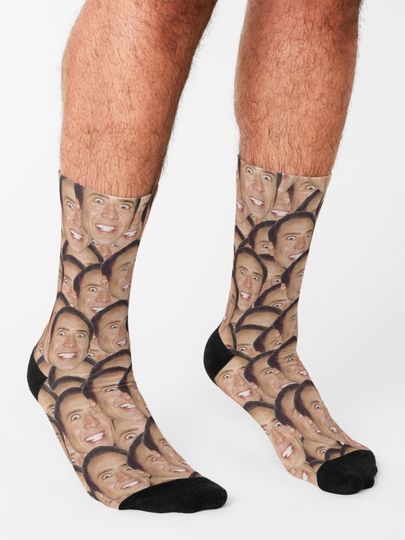 Nicolas Cage Meme Socks