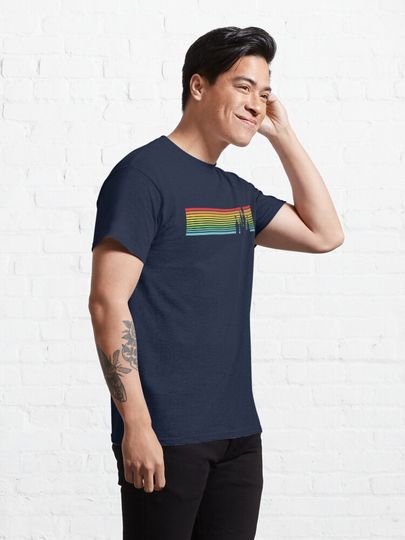 Retro Castle Stripes Classic T-Shirt