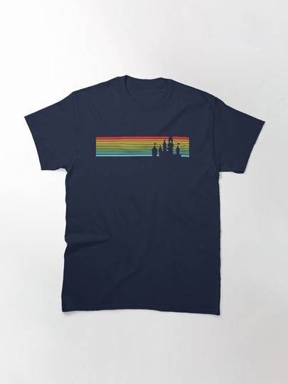 Retro Castle Stripes Classic T-Shirt
