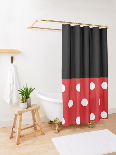 Minnie Mouse Disney Shower Curtain, Disney Bathroom Decor