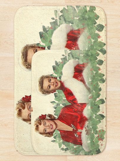 Sisters - A Merry White Christmas Bath Mat