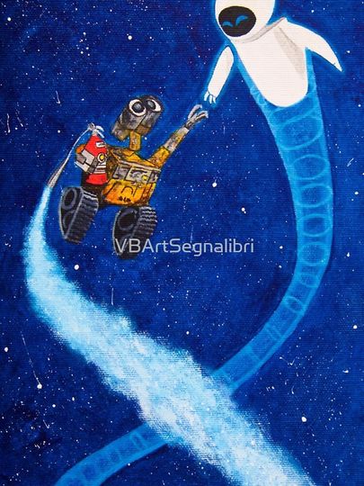 Wall-e and Eve painting iPhone Case