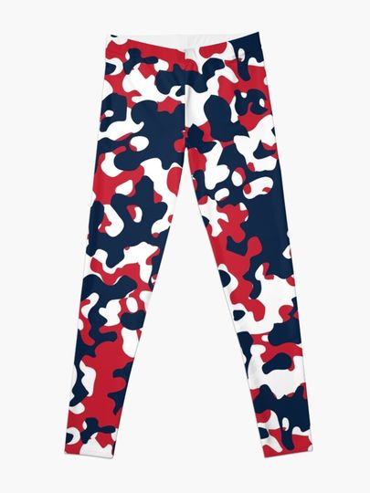 Red, White & Blue Camo Leggings