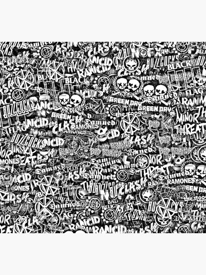 Punk-Rock bands. Stickerbombing Socks