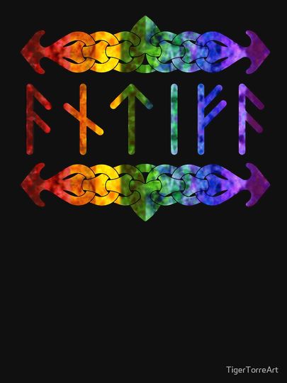 Antifa Runes - Rainbow Classic T-Shirt