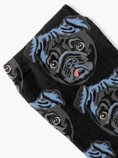 Black pug Socks
