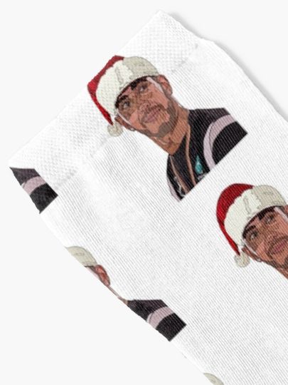 Lewis Hamilton Santa Hat Socks