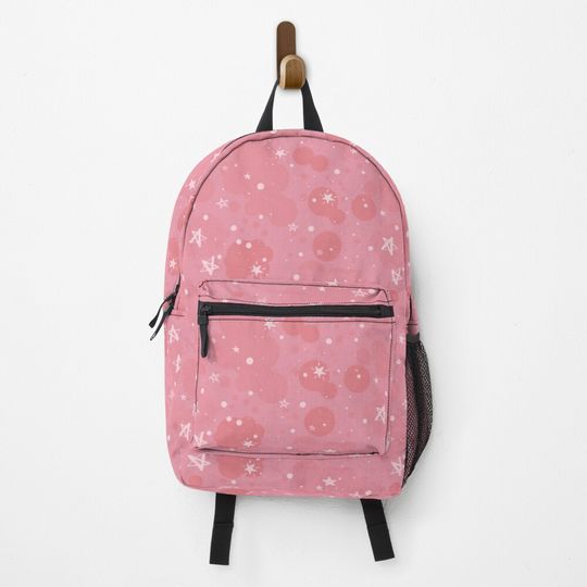 Pink Star Pattern Backpack