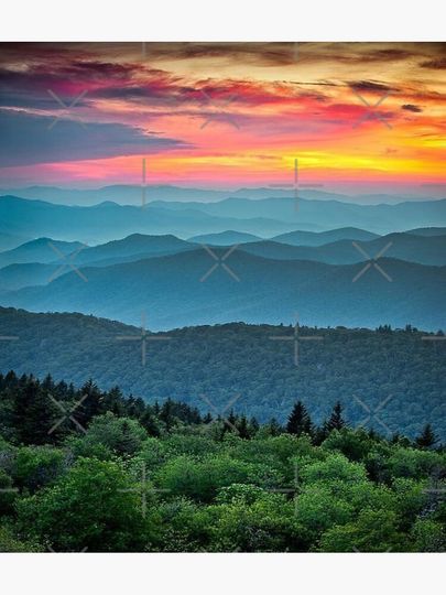 Blue Ridge Mountain Premium Matte Vertical Poster