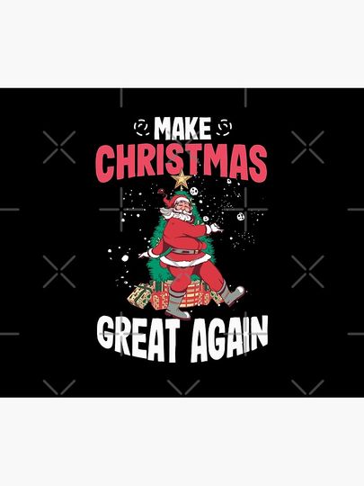 Make Christmas Great Again  Funny Christmas Gift  Throw Blanket