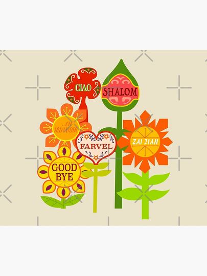 It's A Small World Goodbye Room Flowers Throw Blanket