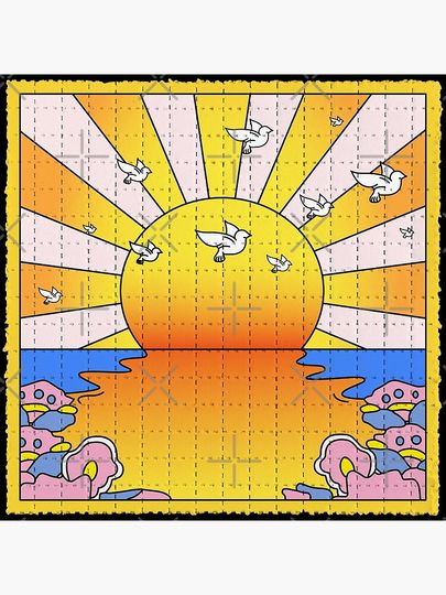 LSD Blotter Sheet "California Orange Sunshine" Canvas