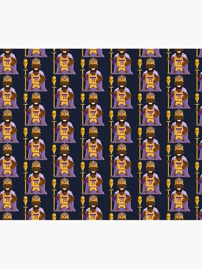 Pixel Retro King Lebron James 2020 Throw Blanket, Gift for Fan